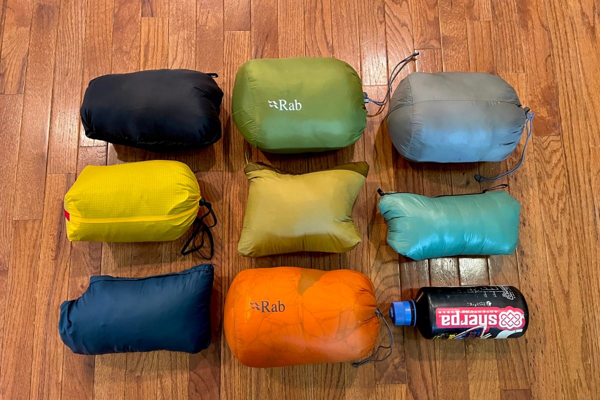 A comparison of the stuff sizes of some of our favorite down jackets