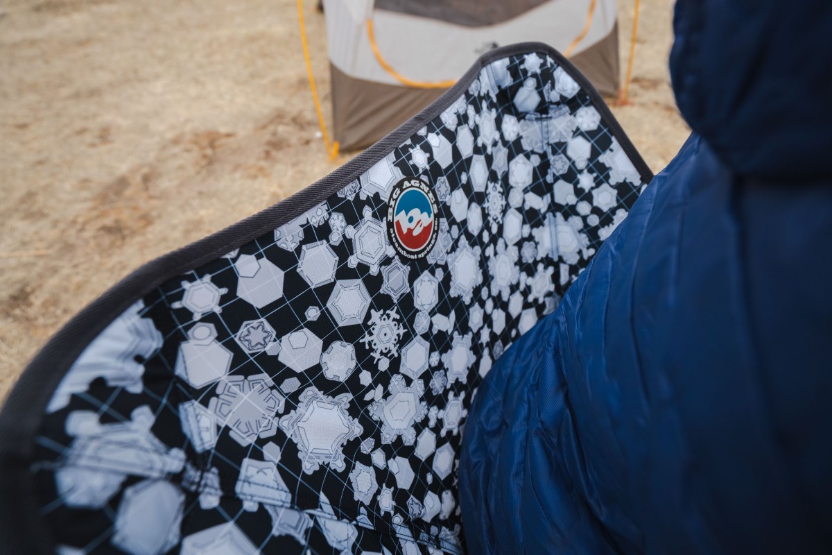 a detail on the seat sling of the big agnes mica basin chair 