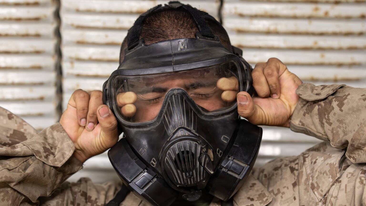 Marine Corps Requires Annual Gas Mask Fit Tests for All Marines